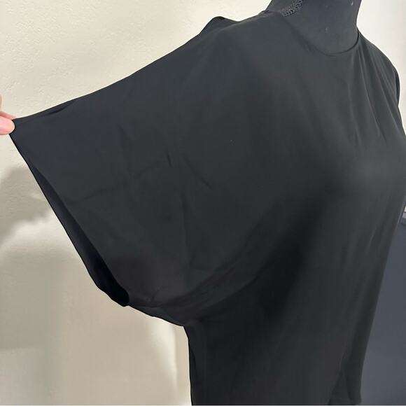 Saint Laurent Silk Split Sleeve Blouse Black FR 34 Flutter - Picture 7 of 11